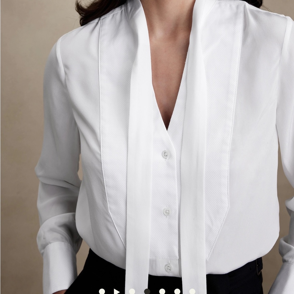 ALCHEMY SILK CREPE TUXEDO TUNIC